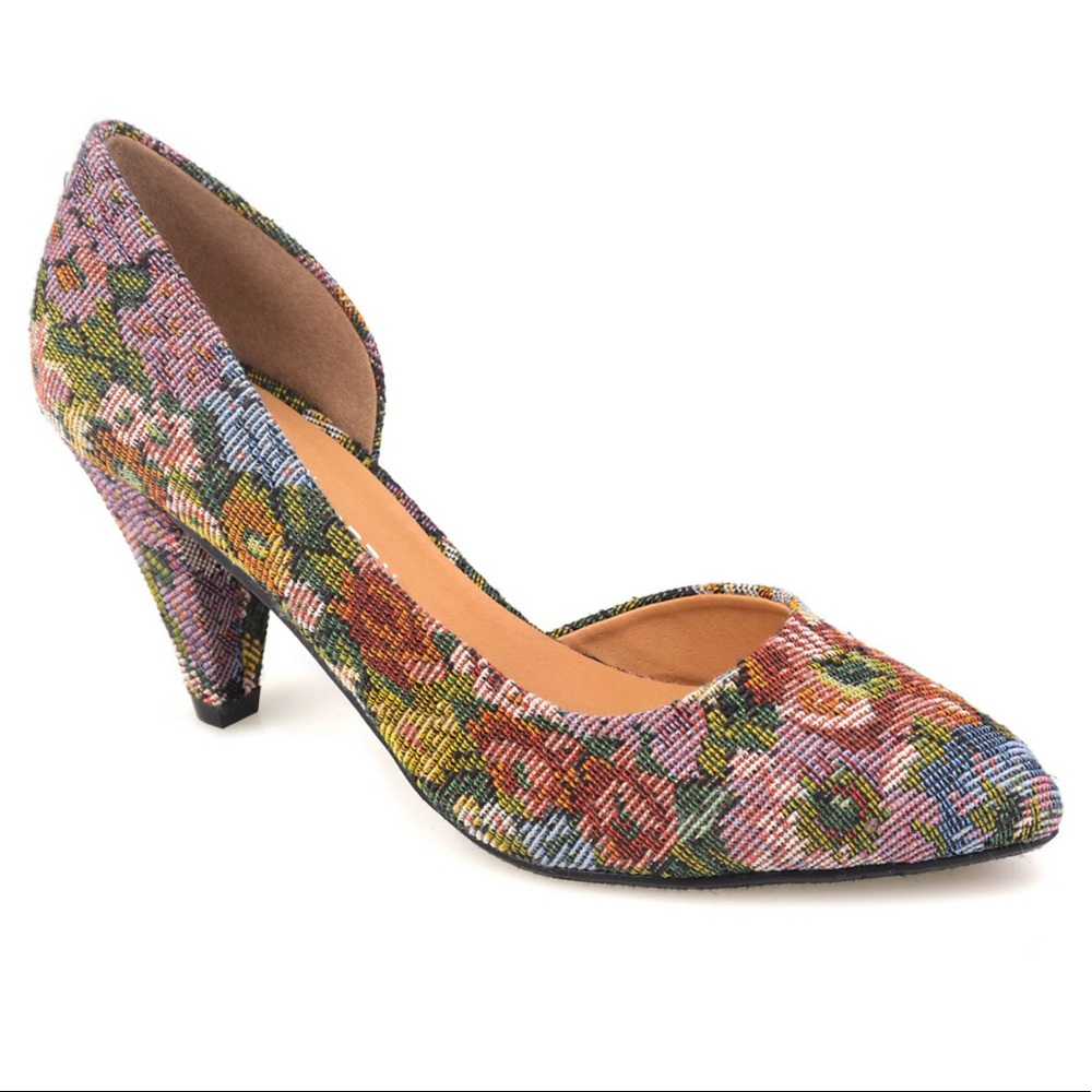 CL by Laundry Angelina Floral Tapestry Heels